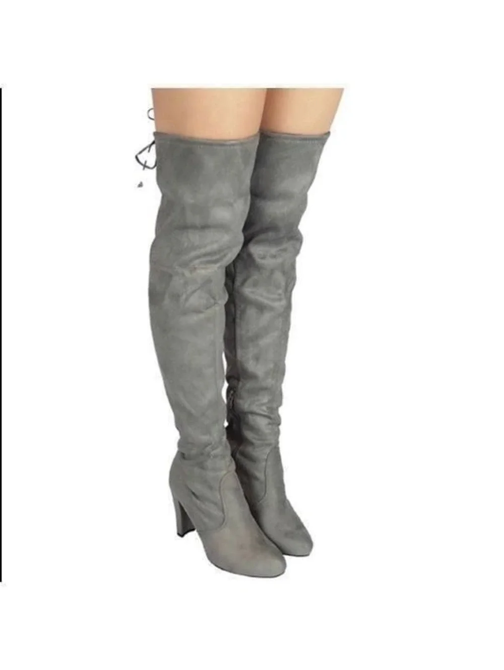 N/A gray suedette